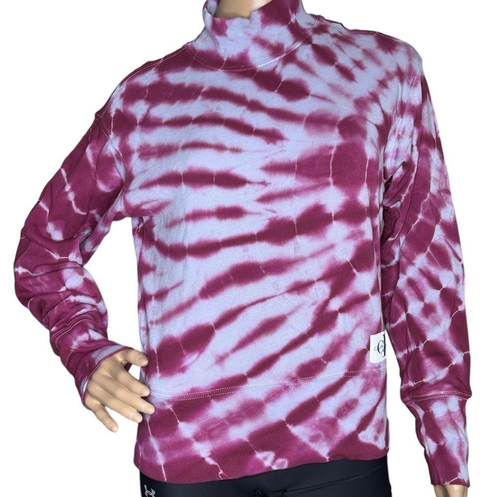 Calvin Klein Jeans tie dye mock neck top, XS